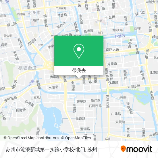 苏州市沧浪新城第一实验小学校-北门地图
