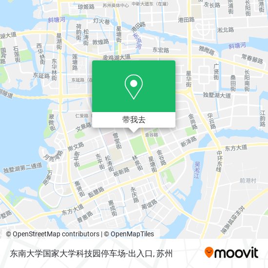 东南大学国家大学科技园停车场-出入口地图