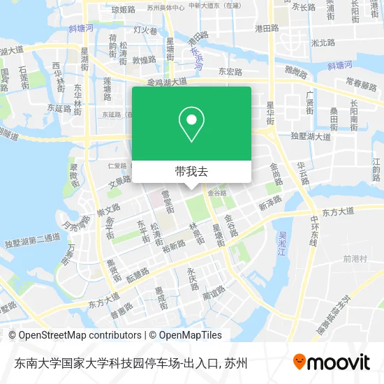 东南大学国家大学科技园停车场-出入口地图