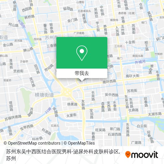 苏州东吴中西医结合医院男科-泌尿外科皮肤科诊区地图