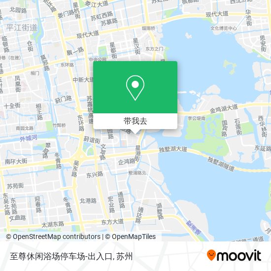 至尊休闲浴场停车场-出入口地图