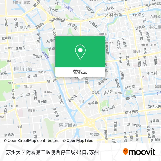 苏州大学附属第二医院西停车场-出口地图