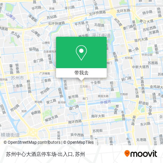 苏州中心大酒店停车场-出入口地图