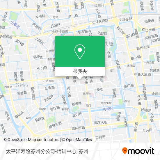 太平洋寿险苏州分公司-培训中心地图