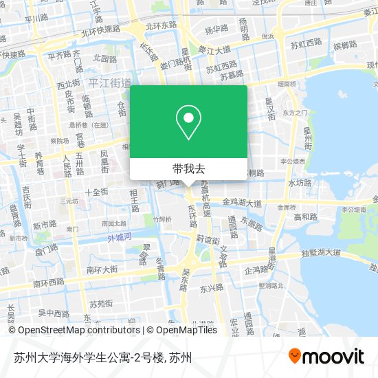 苏州大学海外学生公寓-2号楼地图