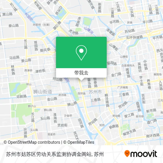 苏州市姑苏区劳动关系监测协调金阊站地图