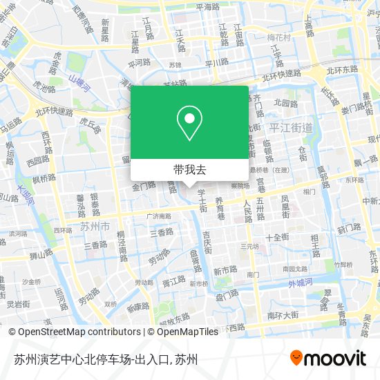 苏州演艺中心北停车场-出入口地图
