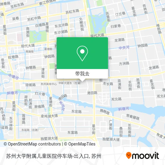 苏州大学附属儿童医院停车场-出入口地图