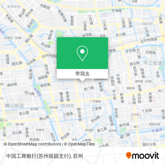 中国工商银行(苏州留园支行)地图