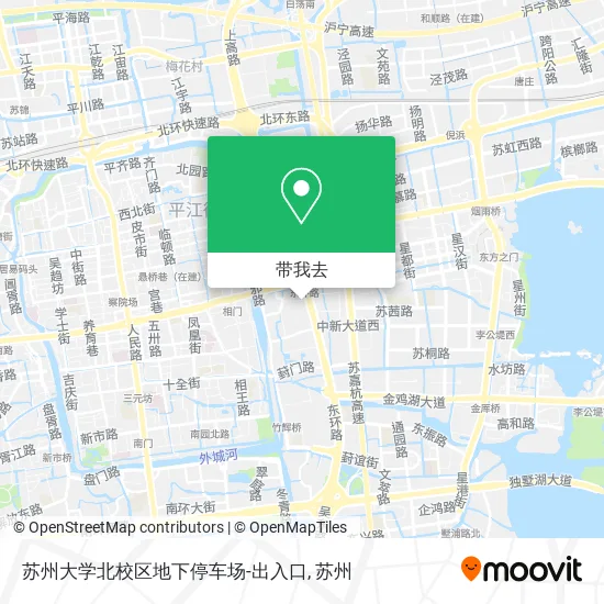 苏州大学北校区地下停车场-出入口地图