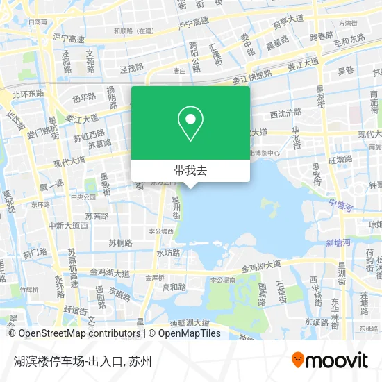 湖滨楼停车场-出入口地图