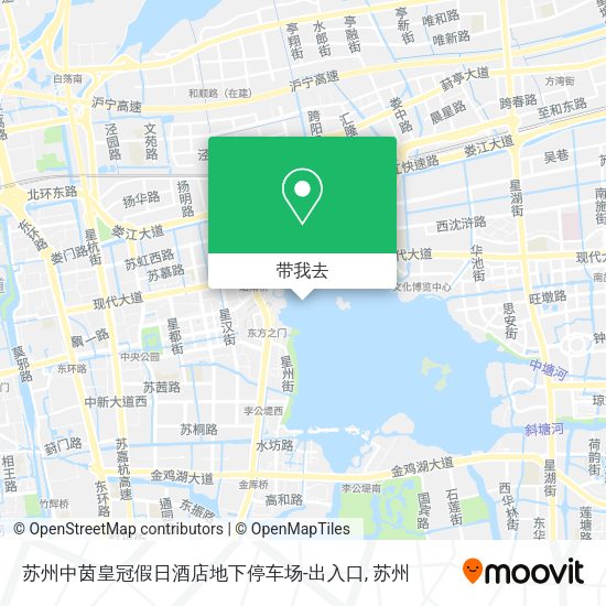 苏州中茵皇冠假日酒店地下停车场-出入口地图