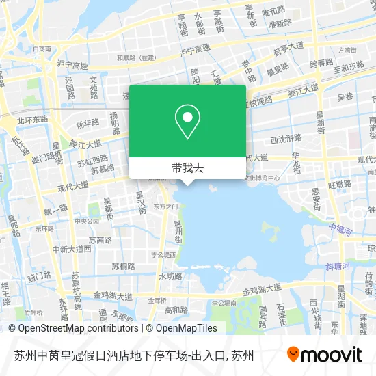 苏州中茵皇冠假日酒店地下停车场-出入口地图