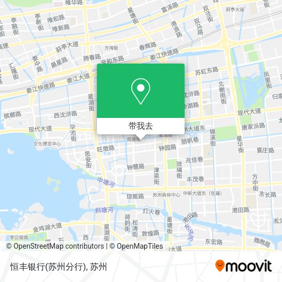 恒丰银行(苏州分行)地图