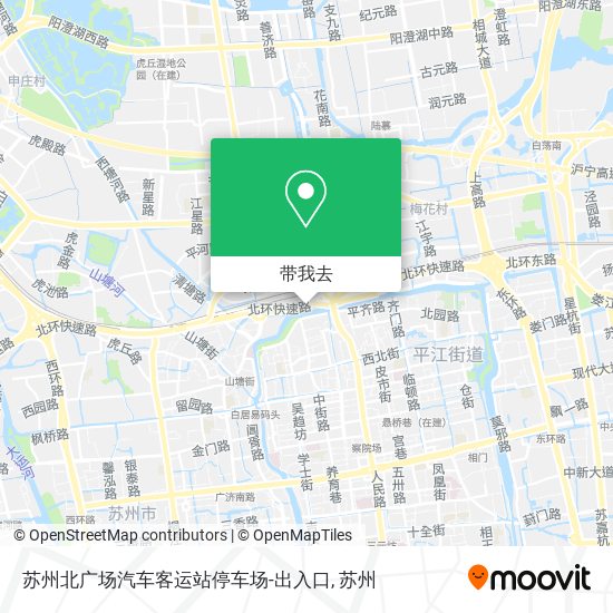 苏州北广场汽车客运站停车场-出入口地图