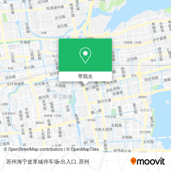 苏州海宁皮革城停车场-出入口地图