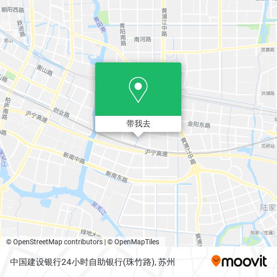 中国建设银行24小时自助银行(珠竹路)地图