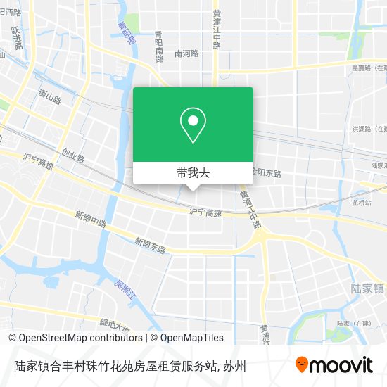 陆家镇合丰村珠竹花苑房屋租赁服务站地图