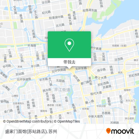 盛家门面馆(苏站路店)地图