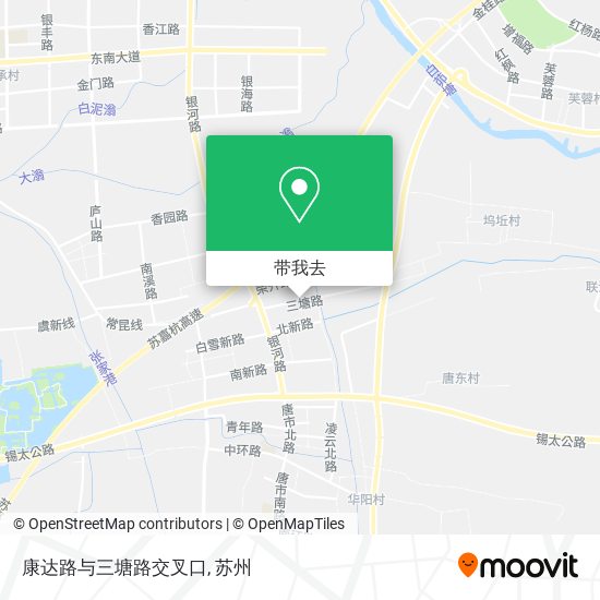 康达路与三塘路交叉口地图