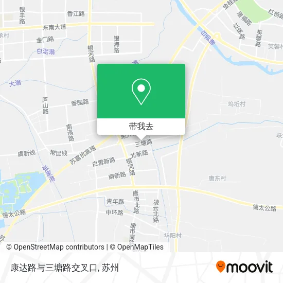 康达路与三塘路交叉口地图