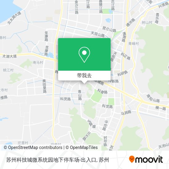 苏州科技城微系统园地下停车场-出入口地图