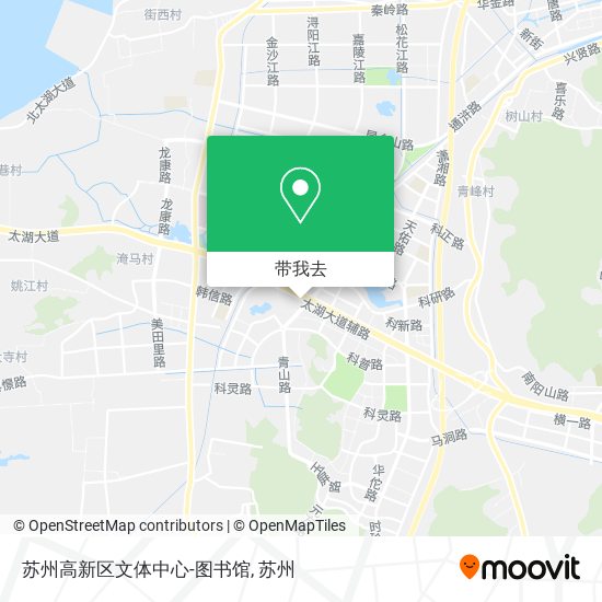 苏州高新区文体中心-图书馆地图
