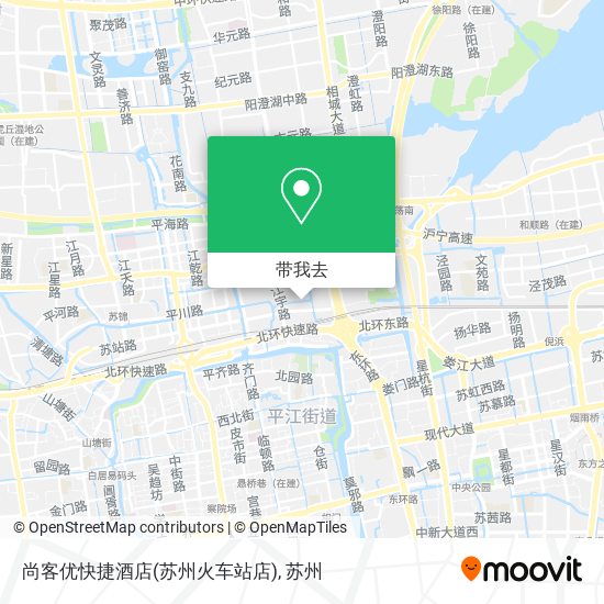 尚客优快捷酒店(苏州火车站店)地图