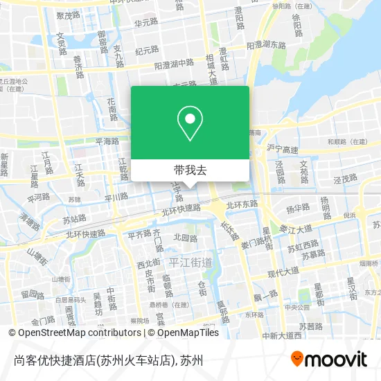 尚客优快捷酒店(苏州火车站店)地图