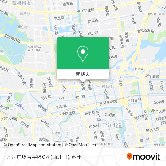 万达广场写字楼C座(西北门)地图