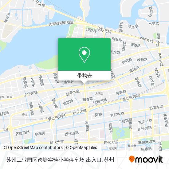 苏州工业园区跨塘实验小学停车场-出入口地图