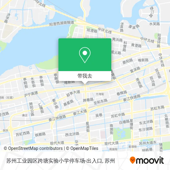 苏州工业园区跨塘实验小学停车场-出入口地图