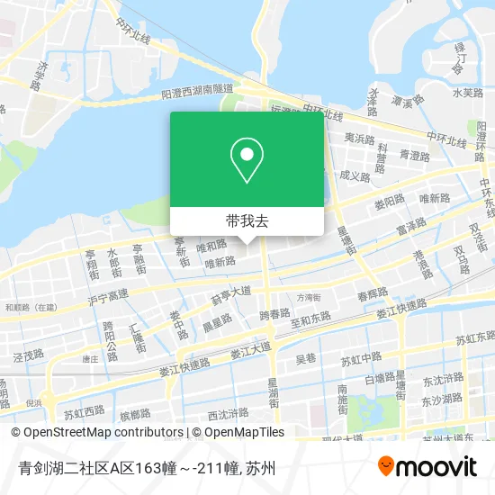 青剑湖二社区A区163幢～-211幢地图