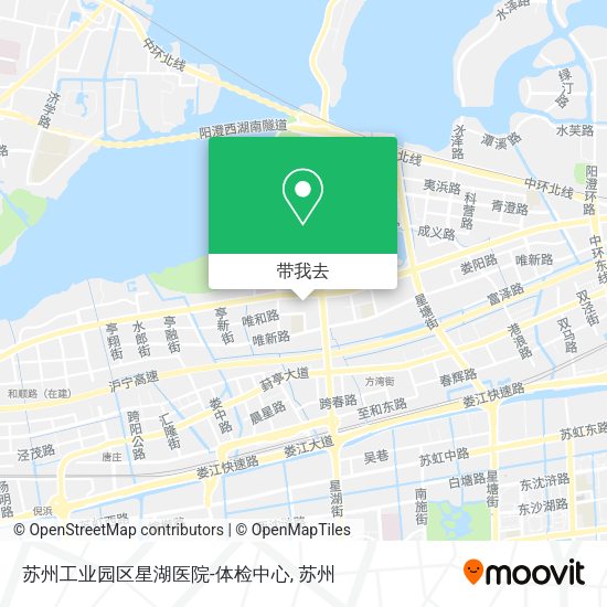 苏州工业园区星湖医院-体检中心地图