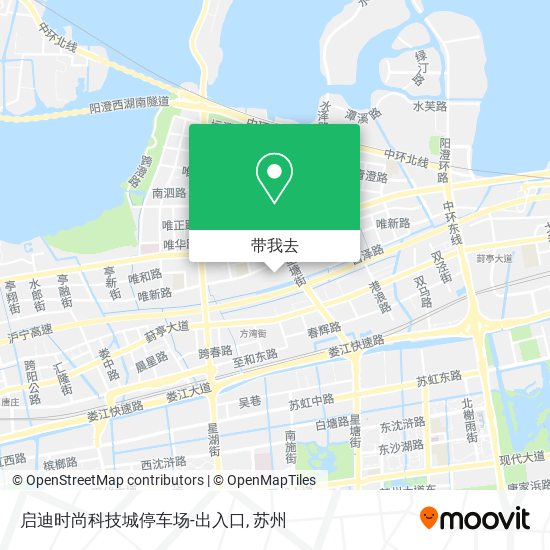 启迪时尚科技城停车场-出入口地图