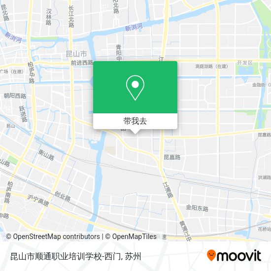 昆山市顺通职业培训学校-西门地图