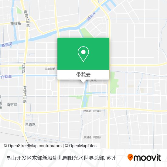 昆山开发区东部新城幼儿园阳光水世界总部地图