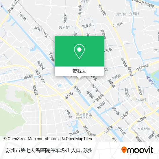 苏州市第七人民医院停车场-出入口地图