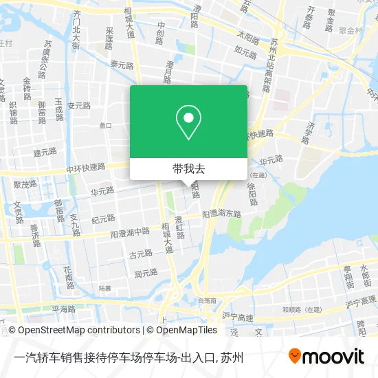 一汽轿车销售接待停车场停车场-出入口地图