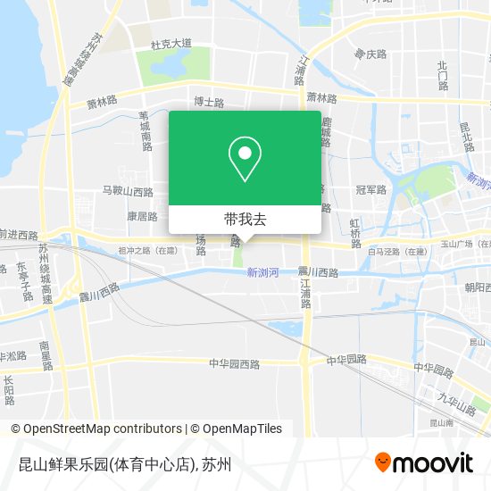 昆山鲜果乐园(体育中心店)地图