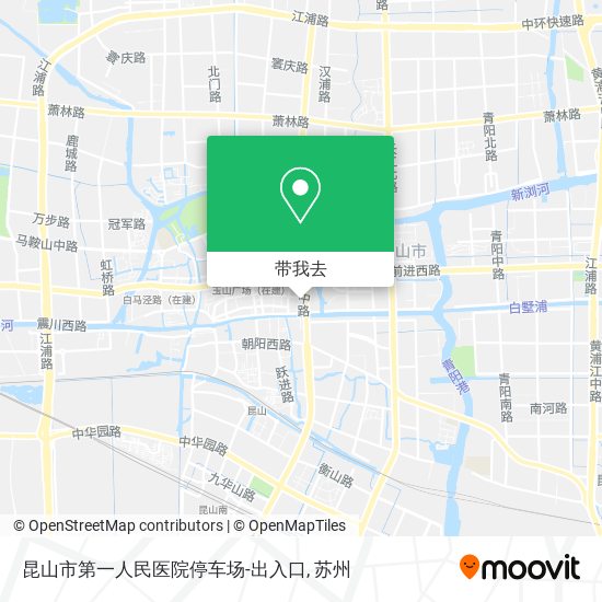 昆山市第一人民医院停车场-出入口地图