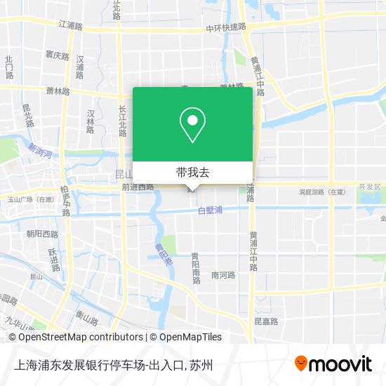 上海浦东发展银行停车场-出入口地图