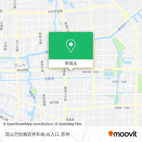 昆山万怡酒店停车场-出入口地图