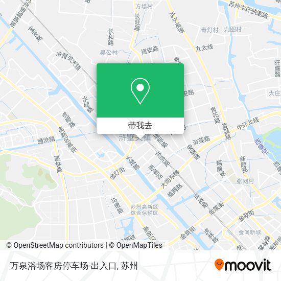 万泉浴场客房停车场-出入口地图
