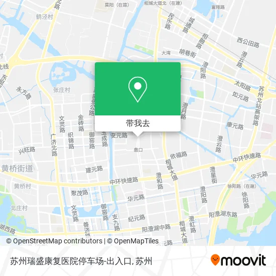 苏州瑞盛康复医院停车场-出入口地图
