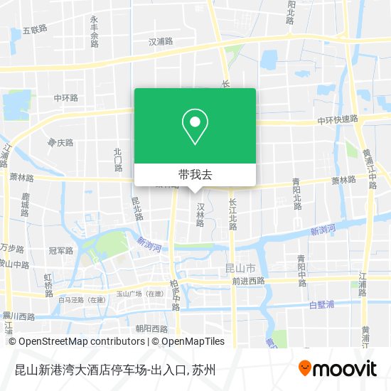 昆山新港湾大酒店停车场-出入口地图