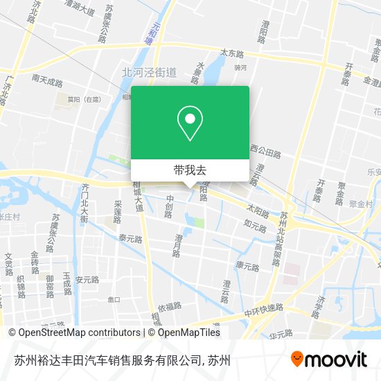 苏州裕达丰田汽车销售服务有限公司地图