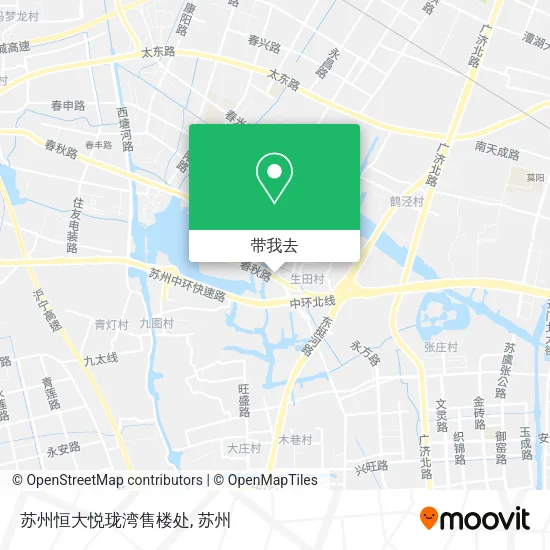 苏州恒大悦珑湾售楼处地图