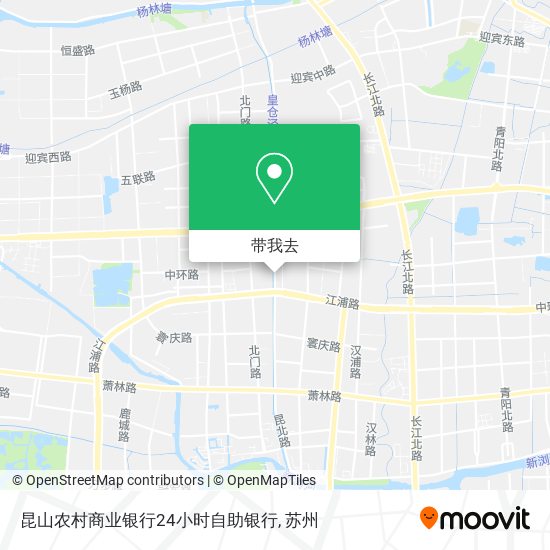 昆山农村商业银行24小时自助银行地图