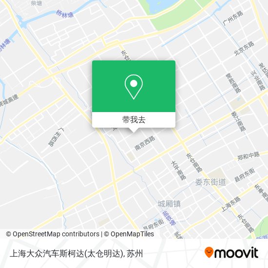上海大众汽车斯柯达(太仓明达)地图
